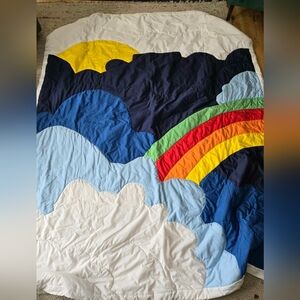 Hand Stitched Rainbow Quilt